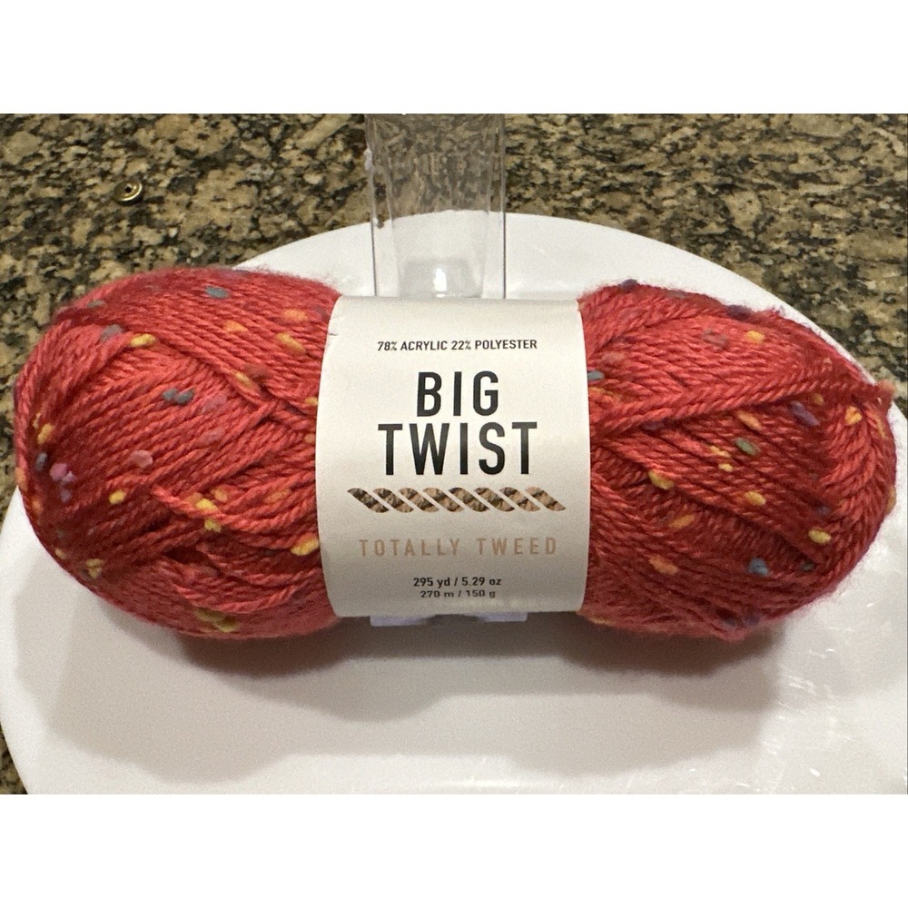 Big Twist Yarn Totally Tweed Girls Night Out 5.29 oz #4 Acrylic Blend 1 Skien